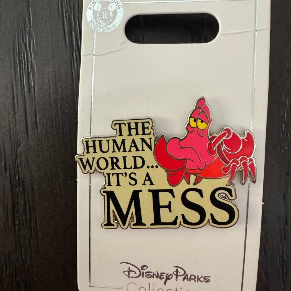 Disney Silver Pin with Black Accents